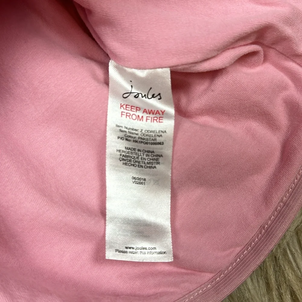 Joules Girls Pink Star Sherpa Fleece Half Zip Pullover Size 5